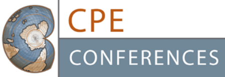 CPE Conferences with a globe in C shape and CPE text